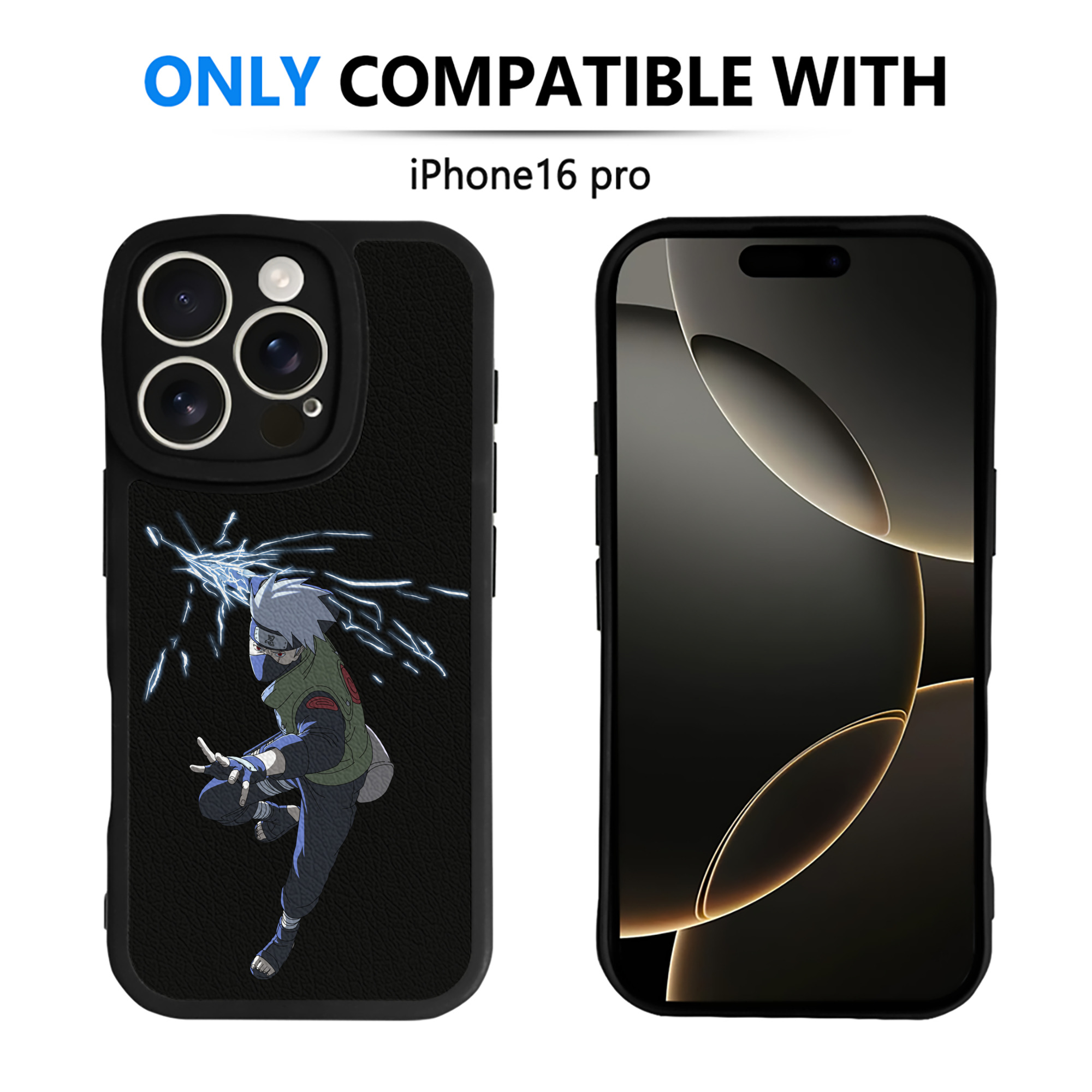 （画像用） NARUTO -ナルト- はたけ カカシ Hatake Kakashi 【iPhone 16シリーズ対応】シリコンスマホケース（レザー調） 材質：シリコン